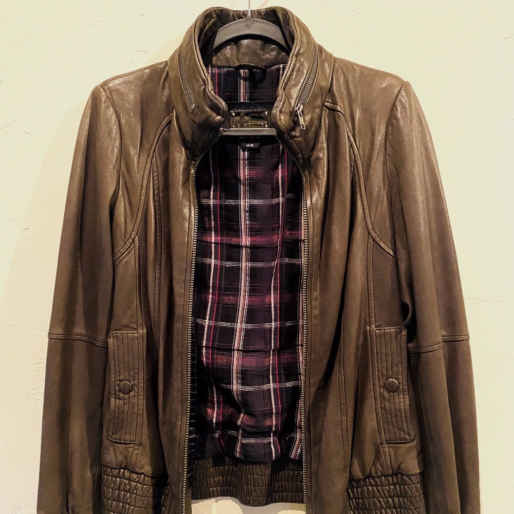 Mackage for Aritzia Genuine Buttery Leather Jacket 100% Lambskin - Size Medium